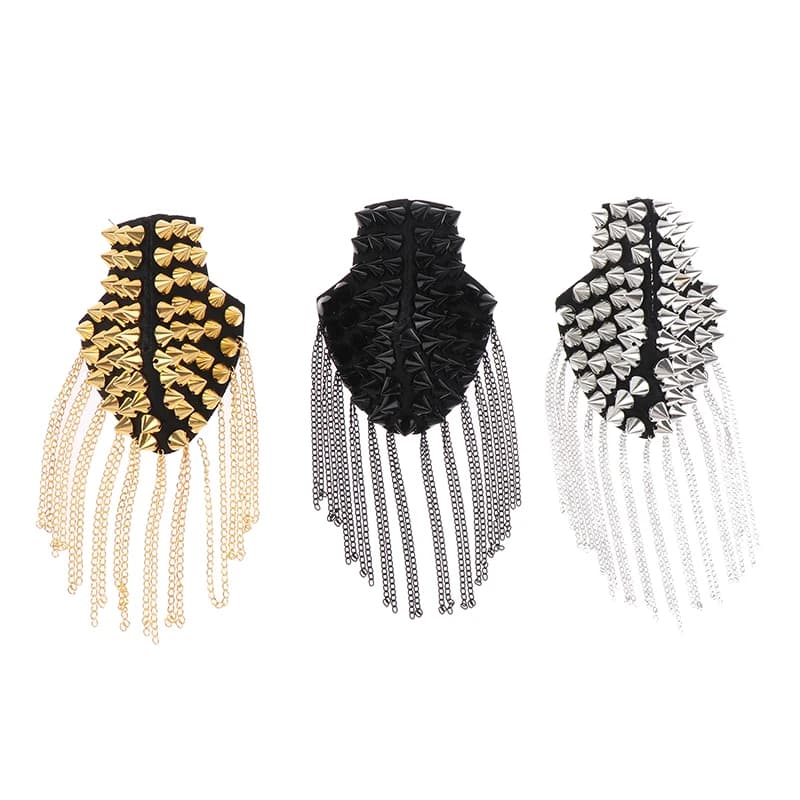 1Pc Moda Spalla Spalline Vintage Spike Rivet Nappa Spallina Spalle Distintivo Spille Donna Uomo Abbigliamento Accessori