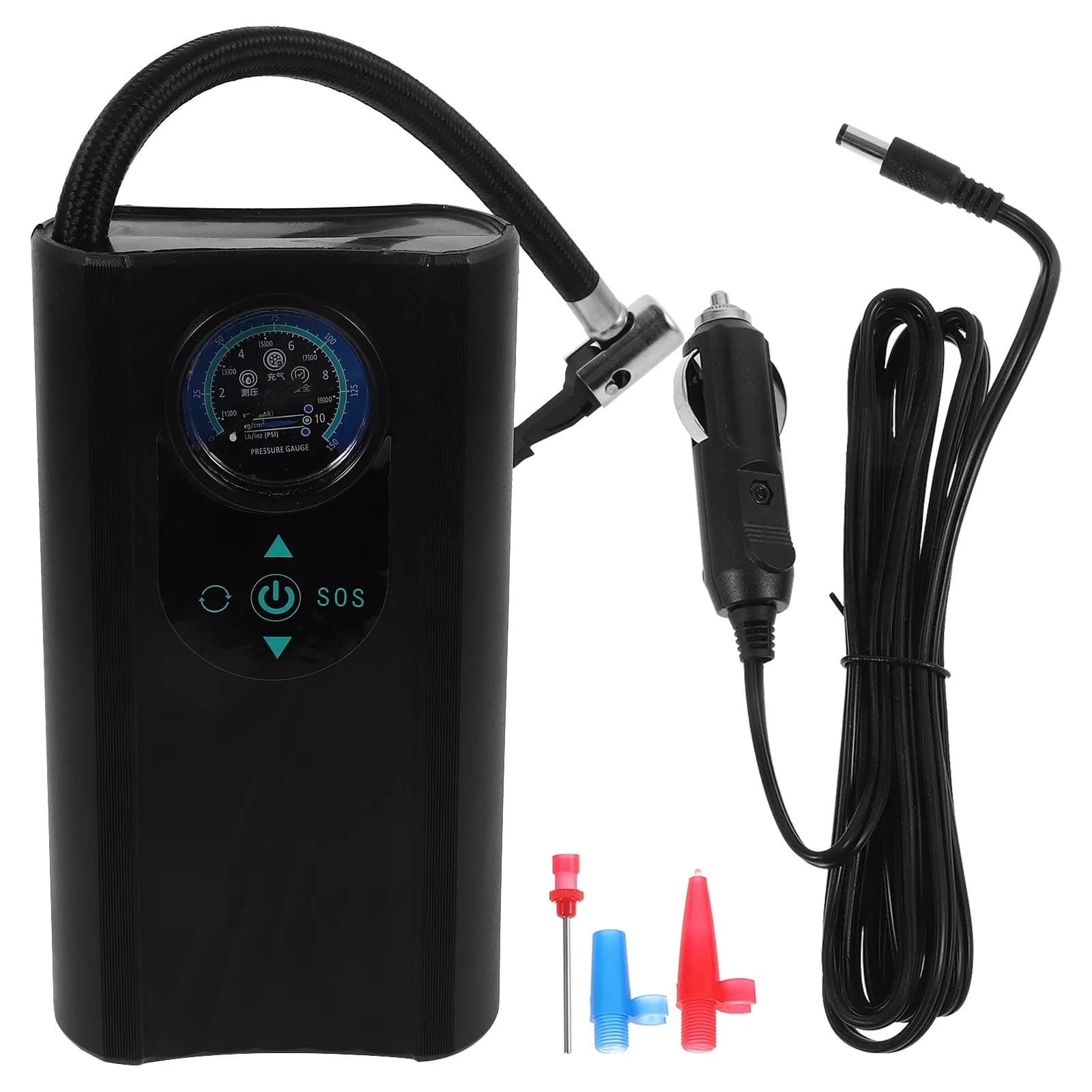 Compressore d'Aria Portatile per Pneumatici Auto, Gonfiatore Rapido 150Psi per Auto, SUV, Moto e Biciclette, Gonfiatore Compatto