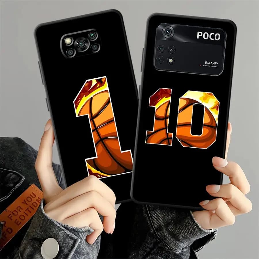 Cover per Telefono Xiaomi Poco F8 C50 F1 M3 M4 M7 F3 C61 C71 C75 X3 X4 X5 X7 Pro M5 con Numero 1 10 da Basket