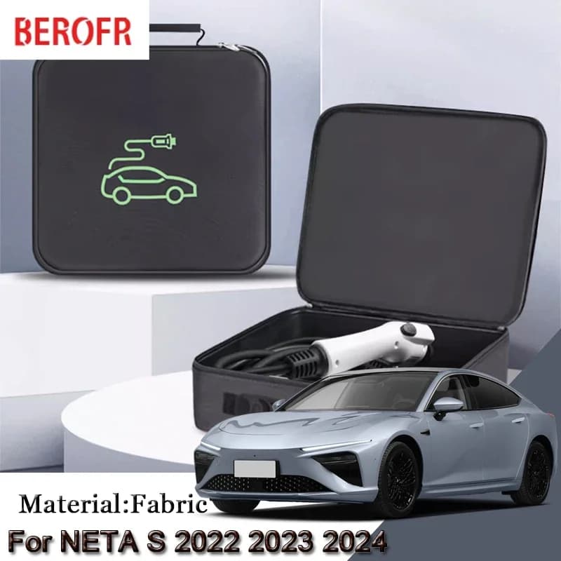 EV Cavo di Ricarica Per Auto Cavo di Stoccaggio Borsa Da Trasporto Per NETA S 2022-2024 2025 Caricatore Spine Prese Impermeabile Ritardante di Fuoco Auto accessorio