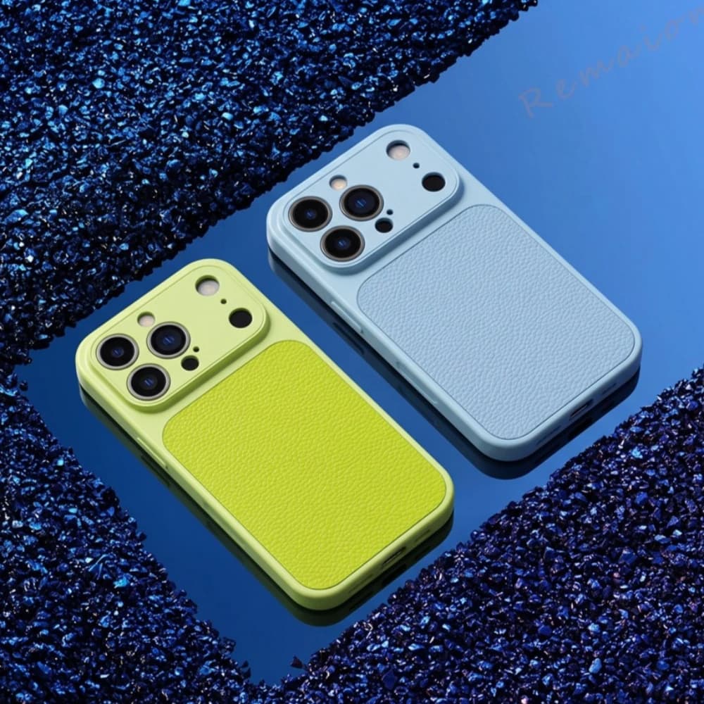 Luxury Big Window Phone Case For iPhone 17 11 12 13 14 15 16 17 Pro Max 14 15 16 Plus Candy Leather Shockproof Protector Cover