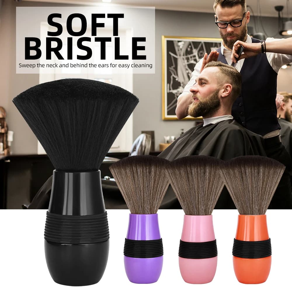 Nuova Spazzola per Collo da Salone, Spazzola Morbida per Capelli per Barbiere, Efficiente per Rimuovere Capelli e Residui di Taglio per Bambini, Adulti e Toelettatura Animali