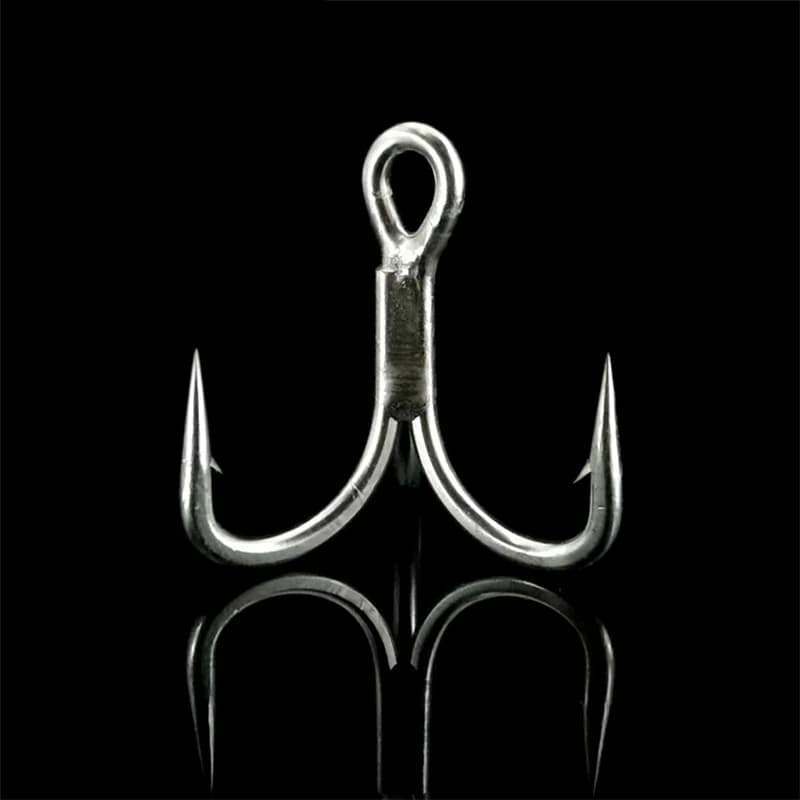 Forniture per la Pesca 100pcs 6X Treble Hoks acciaio ad alto tenore di carbonio Thick Triple ami ganci di ancoraggio per accessori per la Pesca in mare Pesca