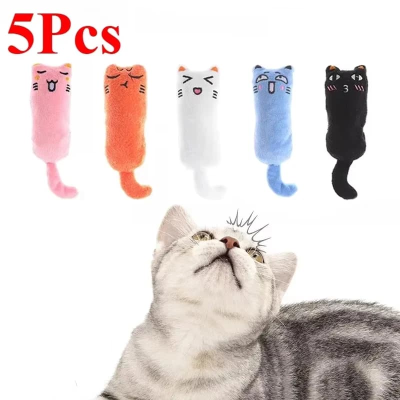 Simpatici giocattoli per gatti Masticare per animali domestici Digrignare i denti Giocattoli di peluche interattivi Gattini Gatti che suona il cuscino per il pollice Giocattolo Forniture per gatti