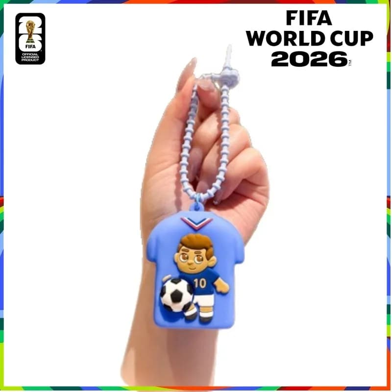FIFA World Cup Star Player Keychain Mini Football Sports Model Souvenir PU Stress Relief Ball Fidget Toy Sports Collectible Gift