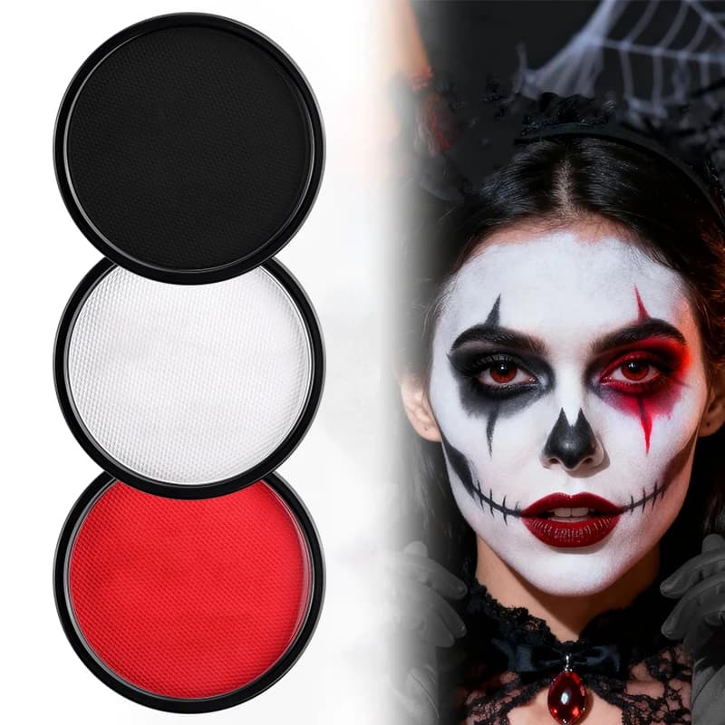 Halloween Foundation Cream Cosplay White Concealer Make-Up Body Paint Stick Party Long-lasting Non-Toxic Oil Based Face Makeup