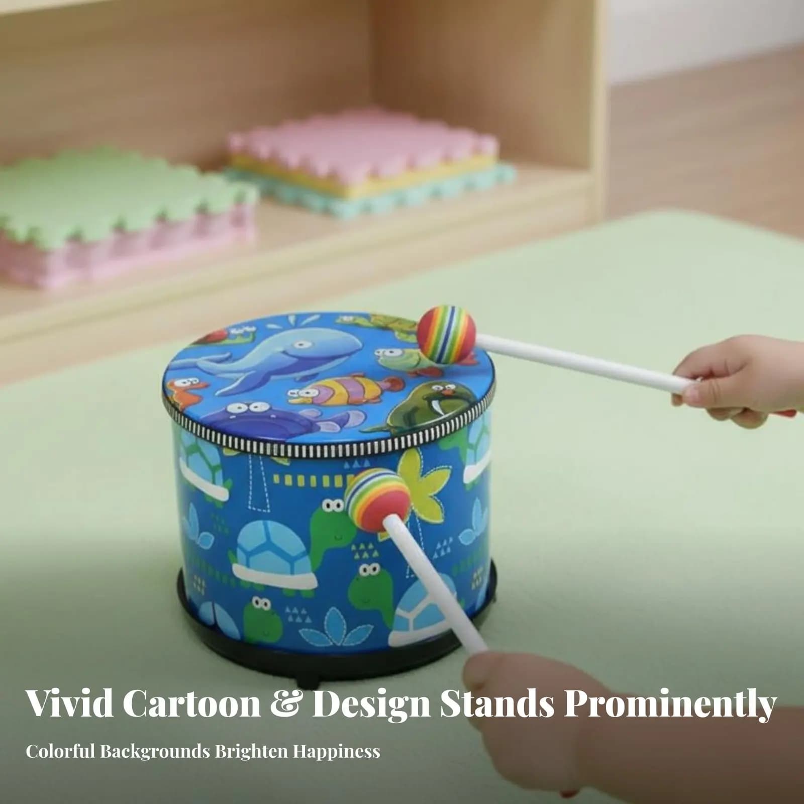 children's Hand Drum Rhythm Development Musical Toy Child-Safe Design Play-Based Learning Influenced for Parents, Kindergarten