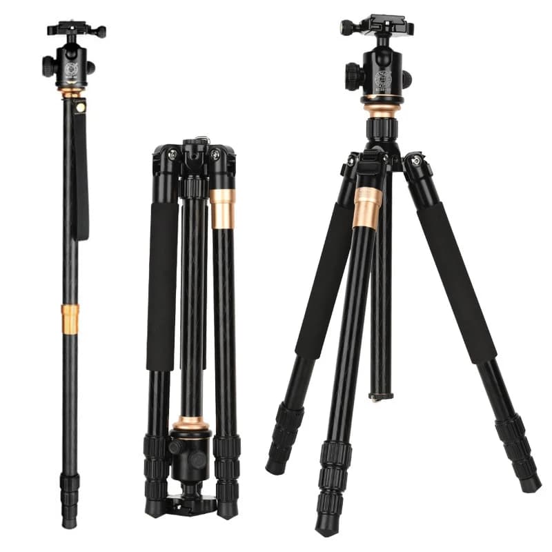 FOSOTO Q999 monopiede leggero treppiede per fotocamera portatile con testa a sfera treppiede da viaggio professionale per fotocamera DSLR
