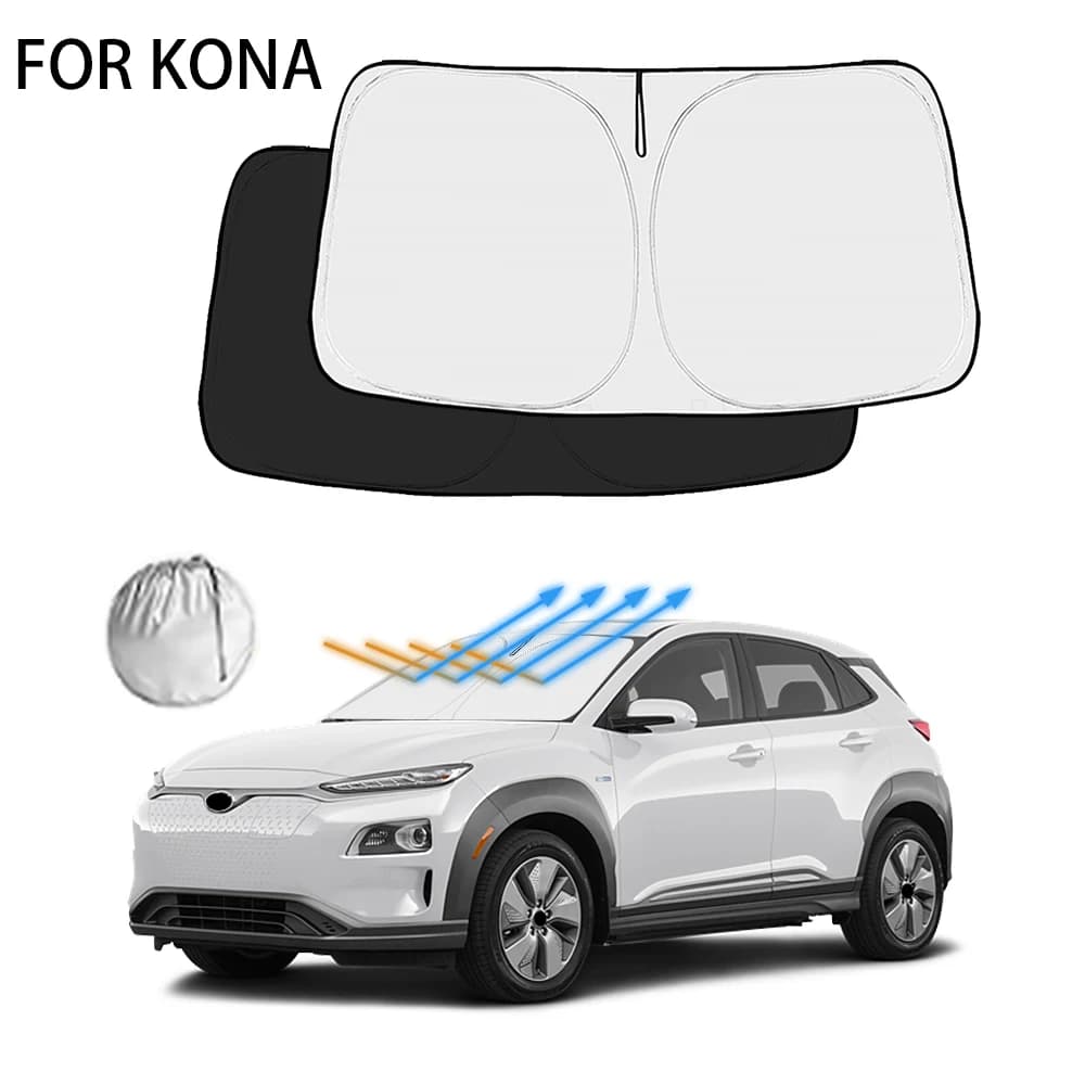 Parasole per Parabrezza Hyundai Kona 2018-2022 2023, Protezione UV per Finestrino Anteriore, Accessorio Interno per Veicolo