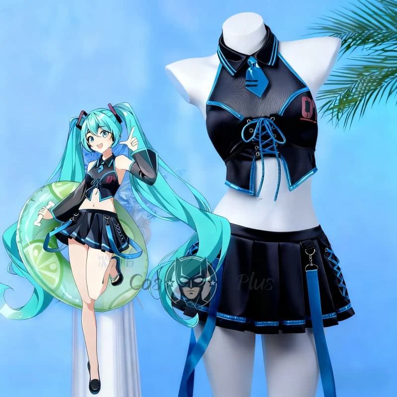 Game Anime Miku Seaxy Dresses Costume Cosplay Girl Halloween Carnival Uniforms Role Game Carnival Set Swimwear Dresses