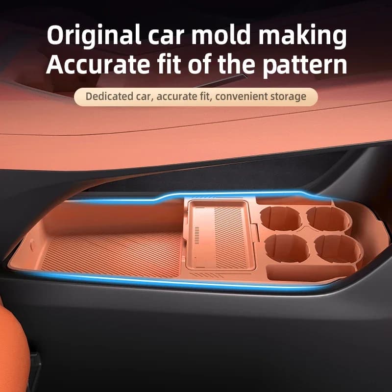 2024 For ONVO L60: Silicone Organizing Mat for Vano Bearings Under the Central Console, Interior Car Accessories