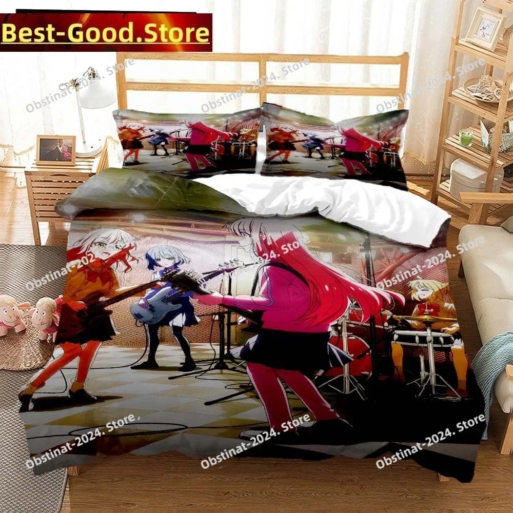 3D Anime Lonely Rock Set biancheria da letto digitale Stampa singola trapunta trapunta copripiumino federa 3 pezzi bambini formato adulto