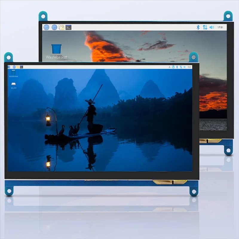 T24C For Raspberry Pi 7 Inch Display Raspberry Pi5/4B capacitive Touch IPS Screen - 1024X600 compatible interface