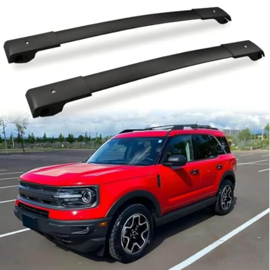 Barre Trasversali Portatutto Compatibili con Ford Bronco Sport 2020-2026 Modelli Base e Big Band Rails per Kayak, Bagagli, Sci, Bici - Alluminio