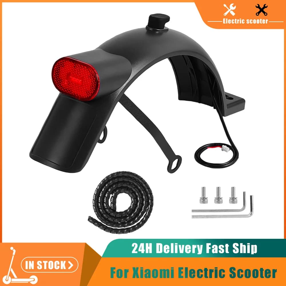 Parafango Posteriore per Monopattino Elettrico Xiaomi 5, Set Parafango, Protezione Antispruzzi, Gancio, Supporto Fanale Posteriore, Organizzatore Cavi, Tubo Avvolgicavo