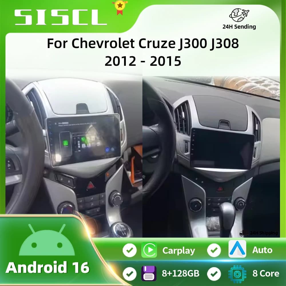 Autoradio Android 16 da 9 pollici con lettore video per Chevrolet Cruze J300 J308 2012 2013 2014 2015 GPS DSP Serero Auto Carplay 8G 1256G