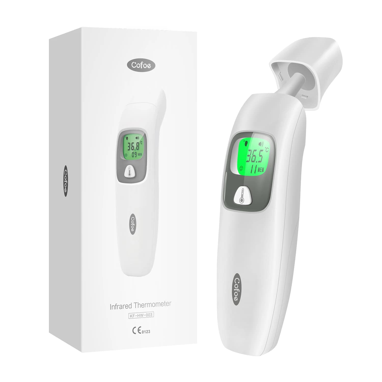 Cofoe Digital Forehead Thermometer Forehead Ear Non-Contact Medical Termometro Baby/Adult Temperature Measure FASTSHIPPING