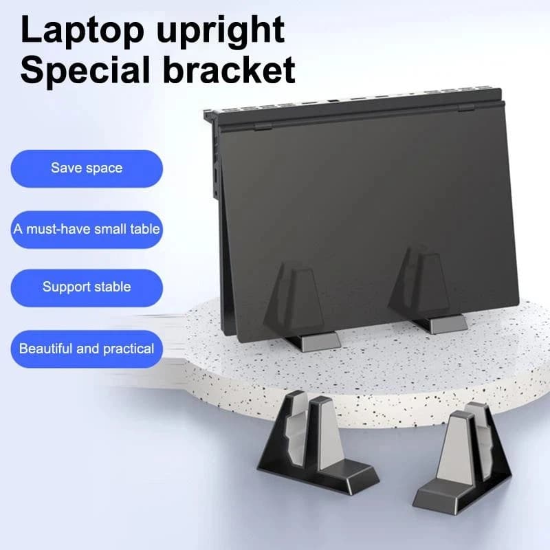 Supporto Verticale per Laptop da Scrivania, Design Salvaspazio, in Plastica ABS, Supporto per Notebook e Tablet