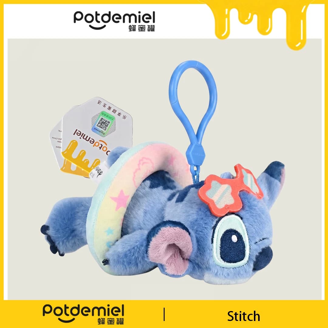Potdemiel Disney Lilo Stitch Stitch Plush Key Fob Car Key Chain Handbag Charm Kid Holiday Souvenir Gift Collectible Figure Toy