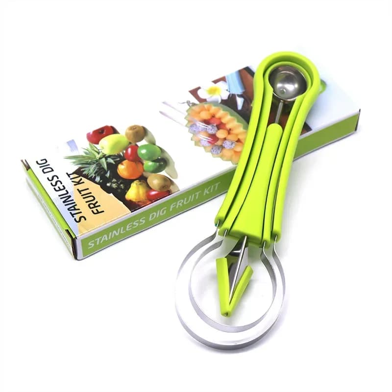 Fruit carving knife, melon cutter 4 in 1, shovel, excavation pulp separator for fruit cutter, kitchen gadget accessories