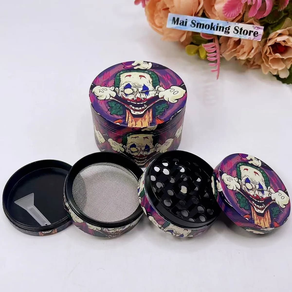 50/63mm Cartoon Herb Grinder 4 Strati Manuale Spezie Mulino Pepe Malta Erba Cruda Tabacco Smerigliatrice Sigaretta Fumatori Accessori