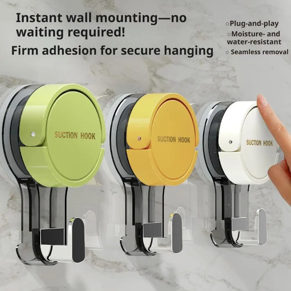 Strong Vacuum Suction Hooks Traceless No-Drilling Adhesive For Home Bathroom Kitchen Door Back And Toilet Area Strong Hold 2026