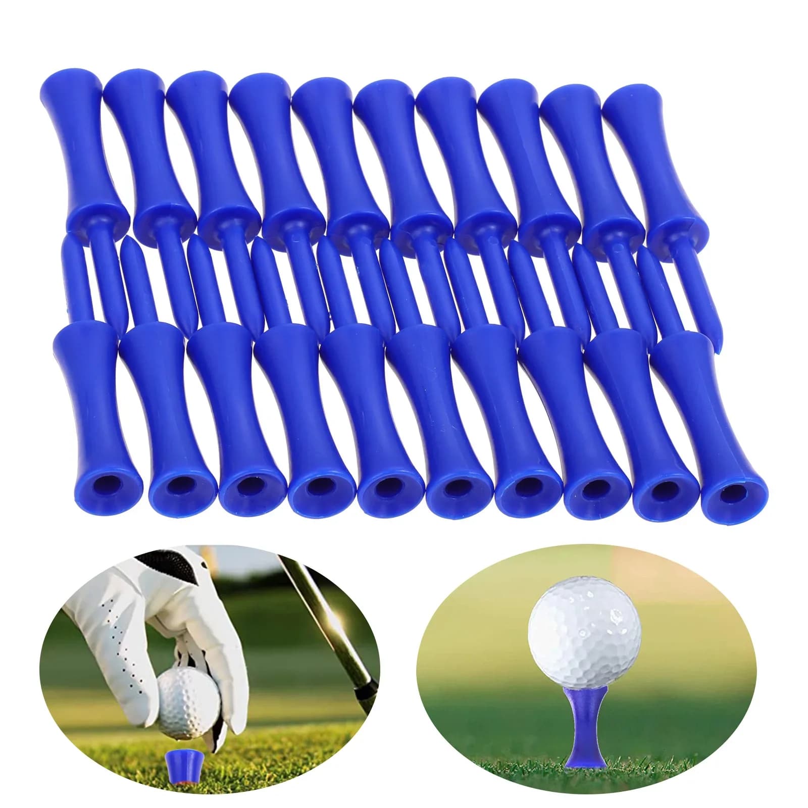 100 Pz 48/54/68/70mm Golf Tees Infrangibile Step Imbottiture Castello di Plastica Tees Porta Palla Lungo Corto Colori Casuali Confezione per le Donne Degli Uomini