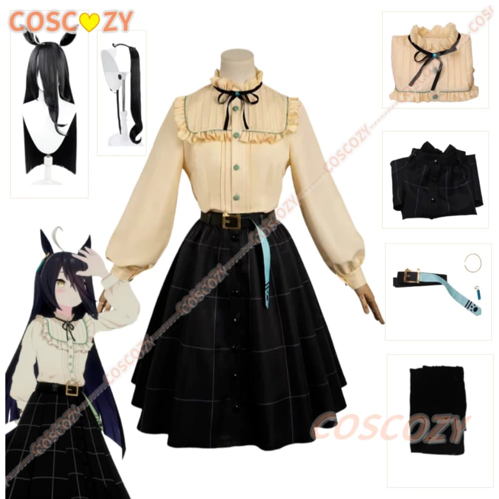 Manhattan Cafe Costume Cosplay Parrucca Coda Copricapo Anime Nuovo vestito Uniforme per eventi di Halloween