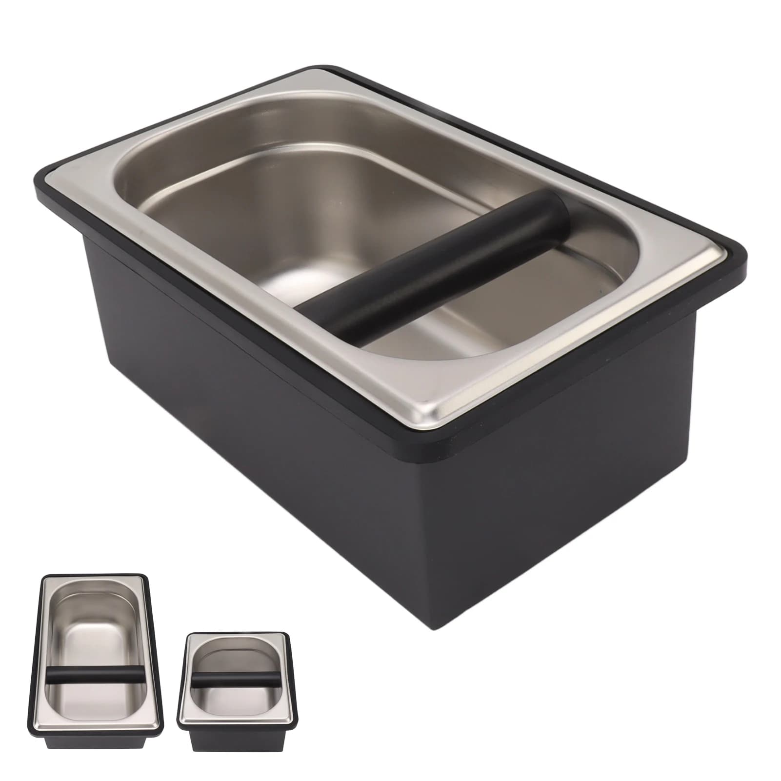 Coffee Knock Box acciaio inossidabile Coffee Grind Dump resistente al calore Coffee Grind Knock Espresso Grind Dump Bin per Cafe