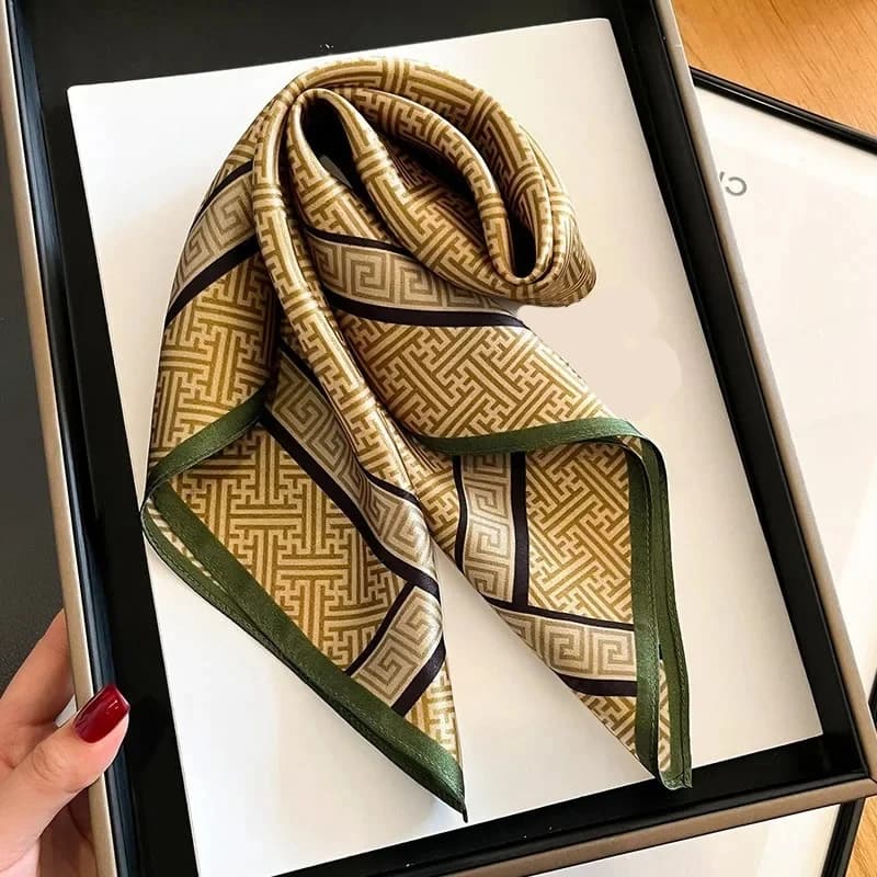 Foulard da Uomo in Seta Naturale al 100% per Affari, Bandana Quadrata in Pura Seta di Gelso, Sciarpa da Collo Maschile SD0304