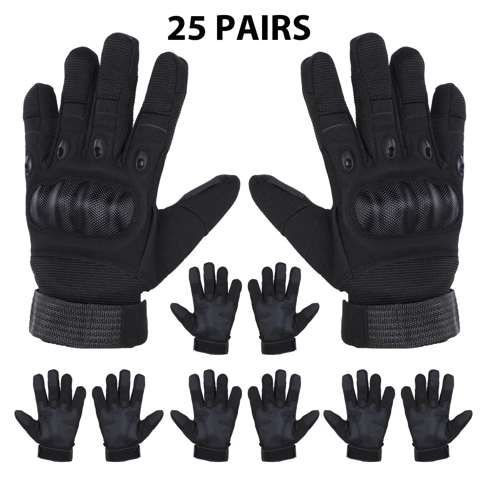 Guanti da Moto Touchscreen per Uomo e Donna con Protezione Nocche Rigide e Polso Regolabile per Airsoft, Paintball, Tiro a Segno e Lavoro