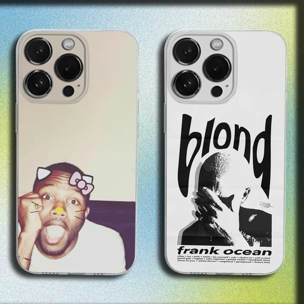 Custodia per telefono Singer F-Frank Ocean per iPhone 16,15,14,13,12,11 Plus,Pro,Max,XR,XS,Plus,SE,Mini Cover morbida trasparente