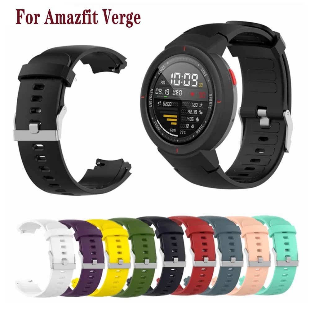 Silicone wrist strap for Xiaomi Amazfit Verge sports bracelet replacement for Xiaomi Amazfit Verge 3 bracelets accessories for straps