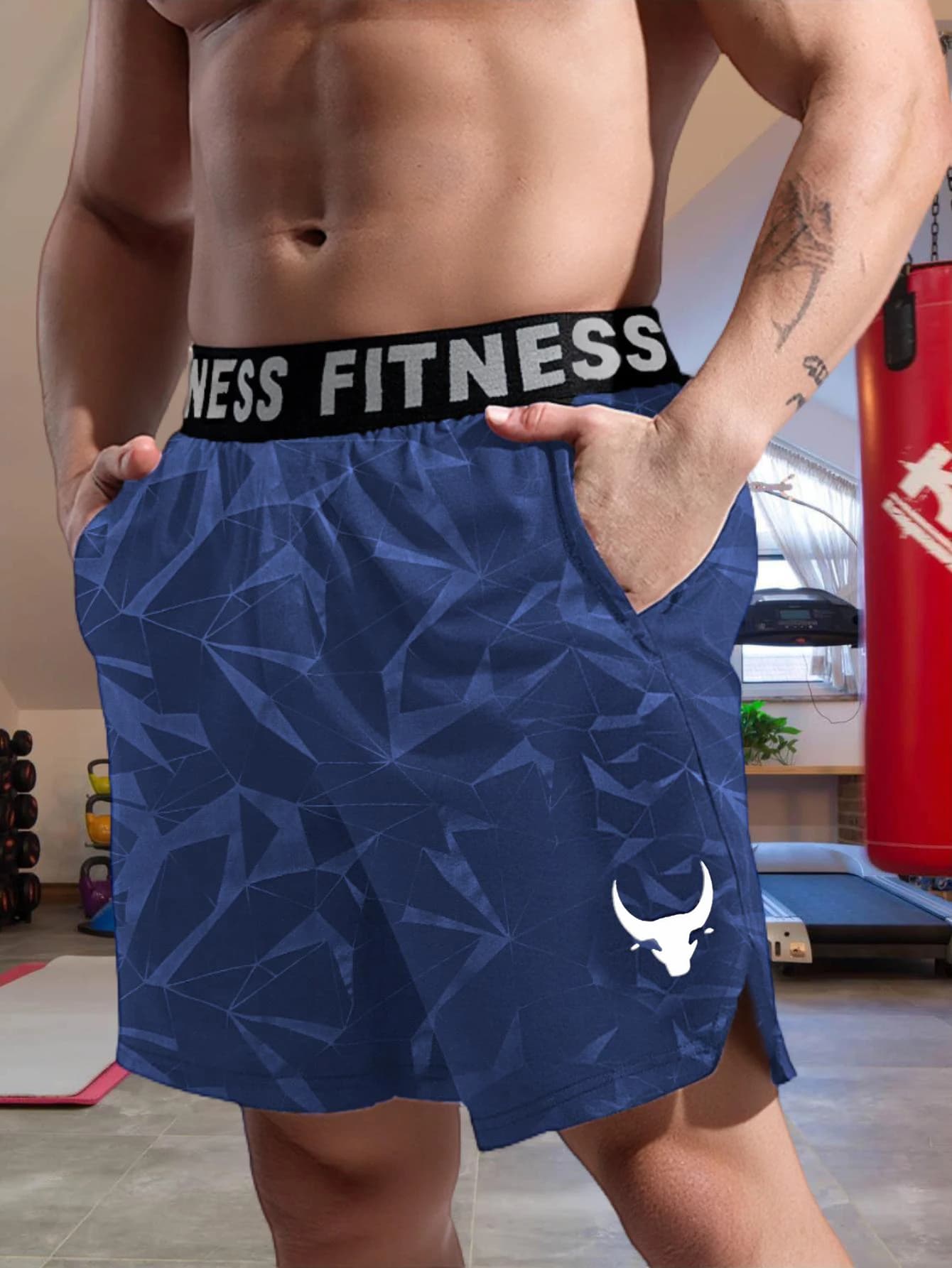 Pantaloncini sportivi da uomo, pantaloncini fitness, traspiranti e morbidi