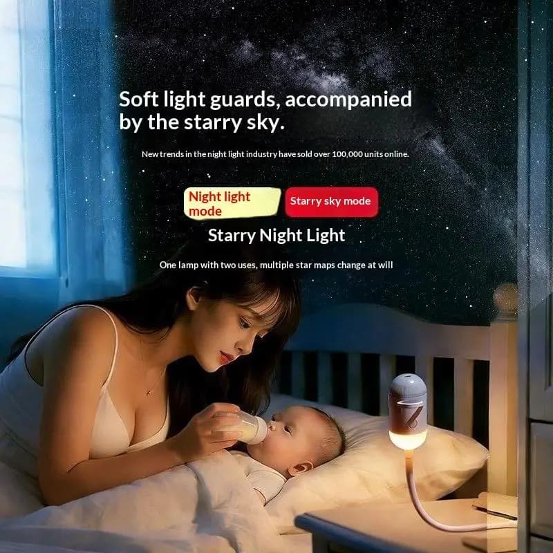 Mini Galaxy Star Projector Night Light Home Background Atmosphere Light Bedroom Car Decoration Children's Gift