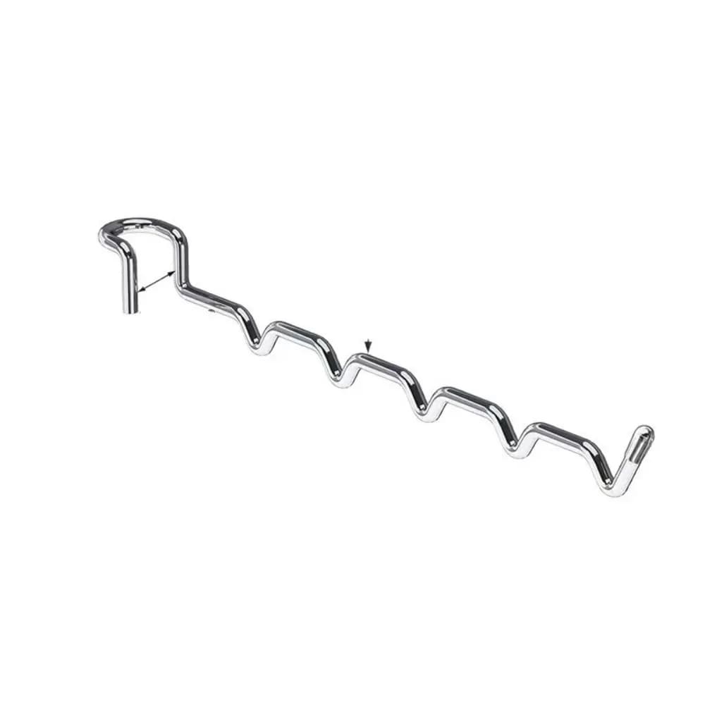 Stainless Steel Balcony Clothes Hanger No Drill Multiple Hanging Slots Window Hanging Rack Wave Shaped Hook Mount