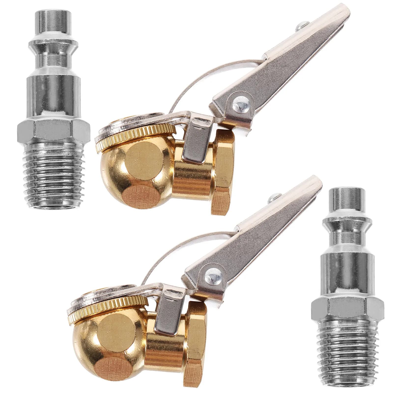2 Set di Attacchi per Gonfiaggio Pneumatici con Filettatura Interna da 1/4, Attacco a Sfera Sigillato per Gonfiaggio Rapido, Strumento per Compressore d'Aria