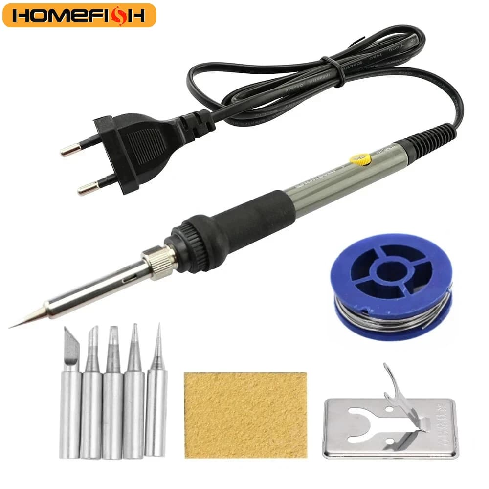 60W Electric Salter with Adjustable Temperature, 220V EU / 110V US, Reprocessing Station, Thermal Pen with Tips for DIY Repairs ♪