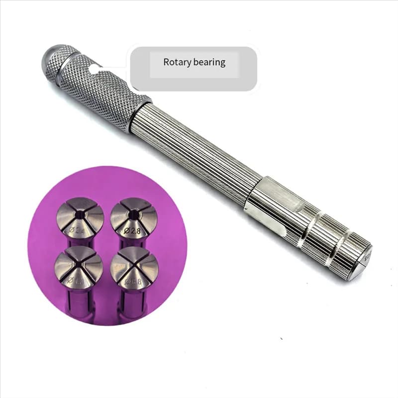 Watchmaker Tools Movement Gear Pendulum Tip Clamp Watch Parts Holder Hand Held With 4 Collets Watch Repair Crown