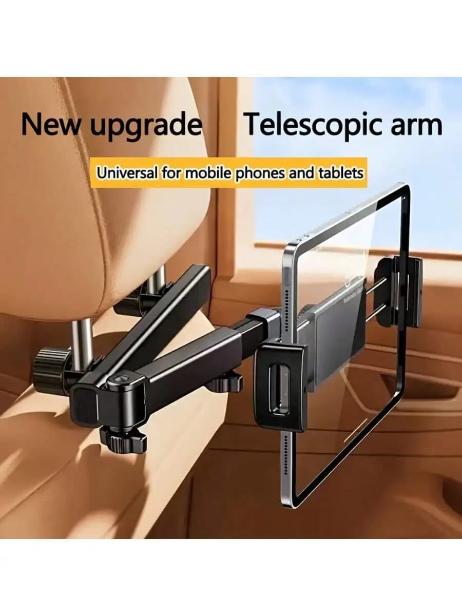 Supporto Universale per Tablet da Poggiatesta Auto 360° ° Supporto Girevole Regolabile per iPad, Tablet e Telefono, Stand per Sedile Posteriore, Accessori da Viaggio per Auto