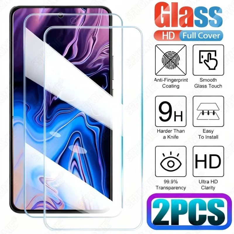 2 pezzi di protezione per lo schermo in vetro temperato HD per Samsung Galaxy S20 S21 S23 S24 FE A51 A52 A53 A54 A55 A56 A57 Pellicola protettiva in vetro