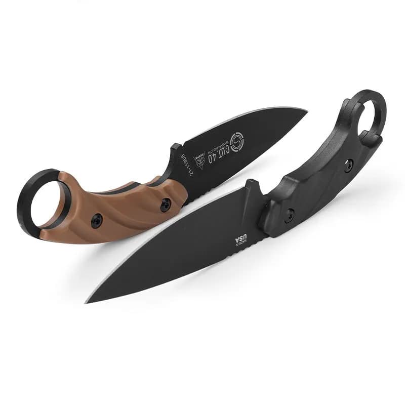 CUT Durable Fixed Blade Knife 8Cr13Mov Blade Nylon Fiber Handle Portable Multi-functional Sharp Explorer Knife Picnic knife