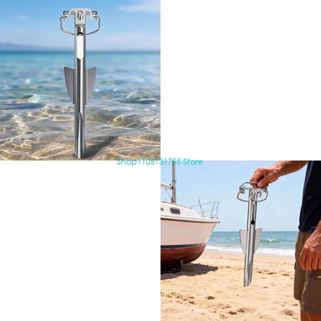 K0EF Stainless Steel Shallow Water Boats Anchors Portable Paddleboard Anchors For Kayak Canoes Sand Mud Bottom Enduring