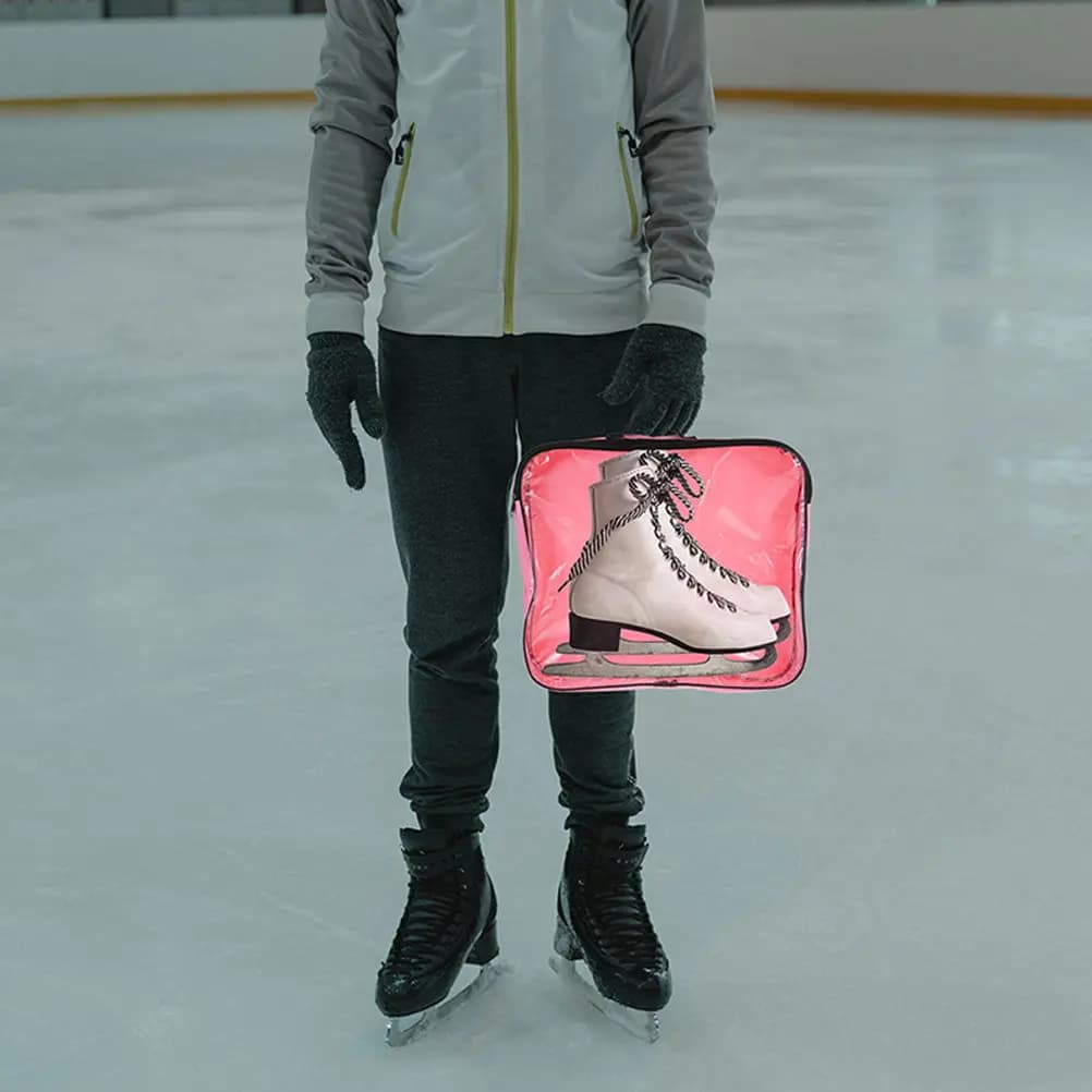 2 borse portaoggetti resistenti per pattini a rotelle, custodia portatile per pattini da ghiaccio, borsa da trasporto leggera per uomo e donna, accessori per pattini