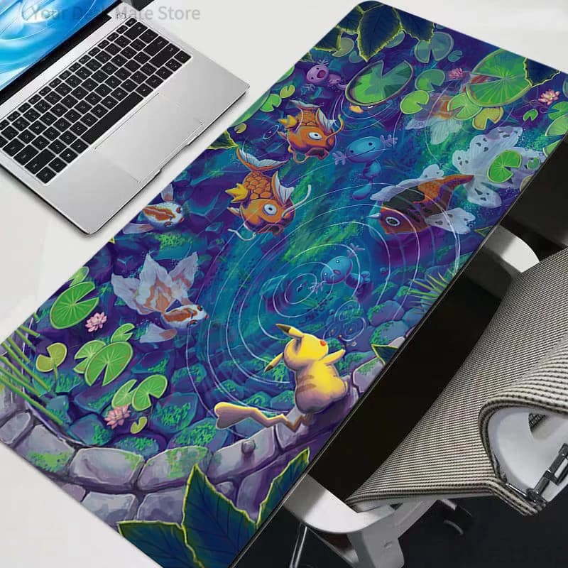 Tappetino per mouse Accessori da gioco PC Gamer alfombrilla xxl Pokemon Pikachu Tappetino per scrivania per computer Laptop Varmilo Tappetino per mouse per tastiera