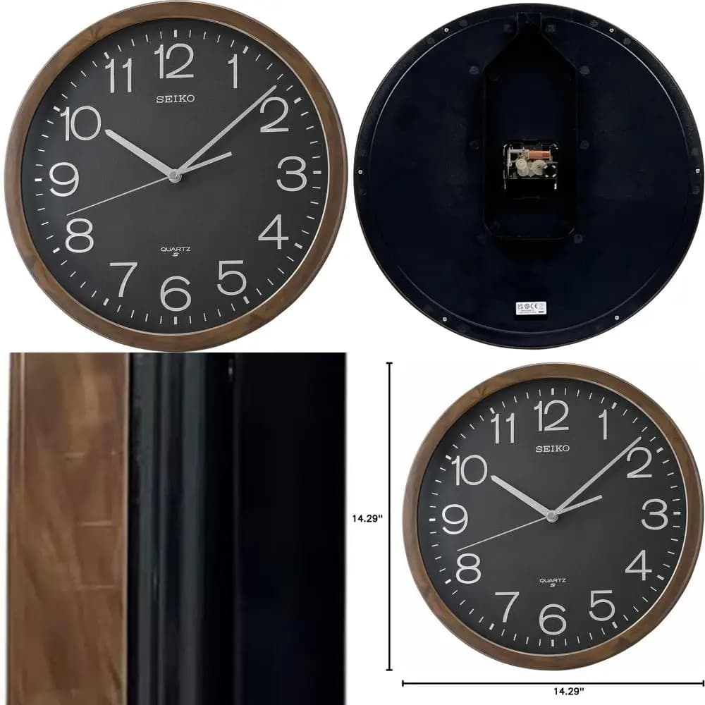 Black Contemporary Wall Clock, Shigato Style