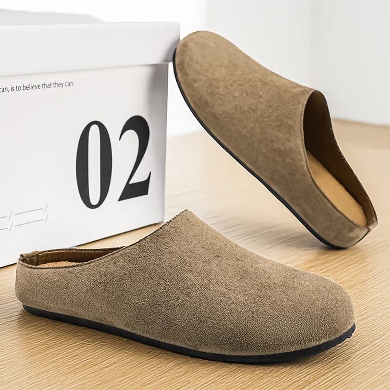 Nuove Ciabatte Slip-On da Uomo con Punta Chiusa, Suola Morbida, Senza Tallone, Comode e Traspiranti, per Ufficio, Casual e Outdoor