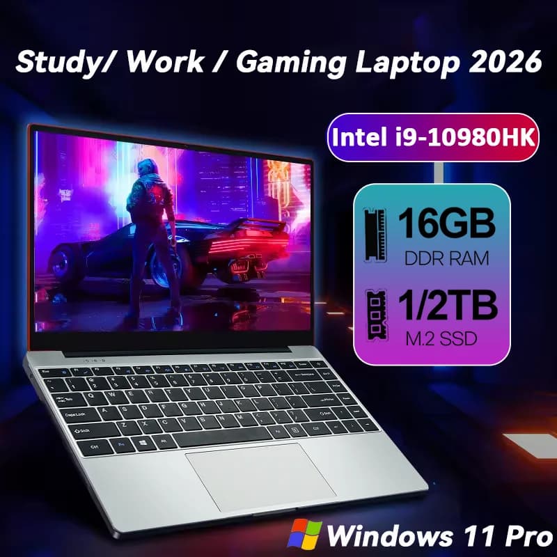 NUOVO computer portatile Intel Core i9-10980HK 16 GB di RAM 2 TB SSD Laptop portatili 1920 * 1080 Intel i9 Computer portatile da ufficio da 14,1 pollici