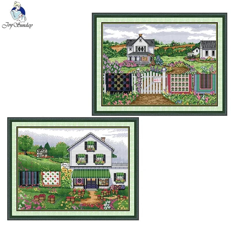 Joy Sunday Kit punto croce Autunno Manor Modello contato tessuto stampato tela Aida 16CT 14CT 11CT Set ricamo a mano fai da te Nuovo