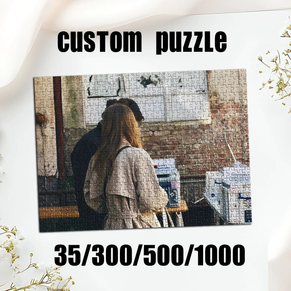 35/300/500/1000 pezzi Puzzle fotografico personalizzato con foto di paesaggi, regali fatti a mano personalizzabili